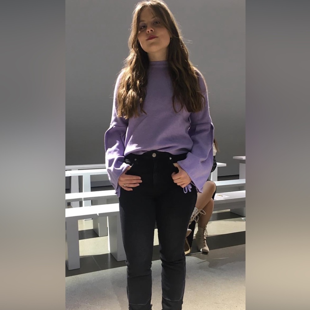 Endless rose lilac bell sleeve sweater